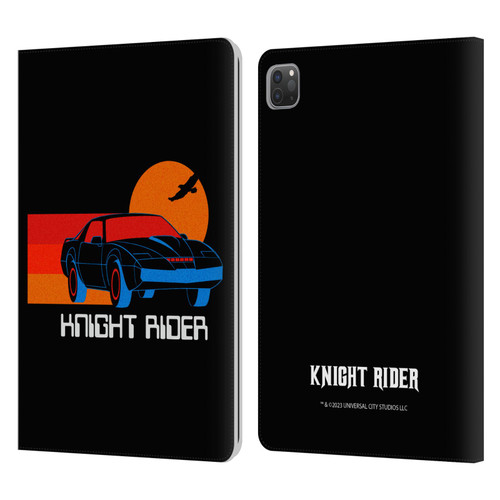 Knight Rider Graphics Kitt Sunset Leather Book Wallet Case Cover For Apple iPad Pro 11 2020 / 2021 / 2022