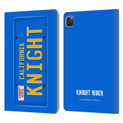 Knight Rider Graphics Plate Number Leather Book Wallet Case Cover For Apple iPad Pro 11 2020 / 2021 / 2022