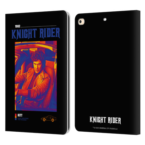 Knight Rider Graphics Michael Knight Driving Leather Book Wallet Case Cover For Apple iPad 9.7 2017 / iPad 9.7 2018
