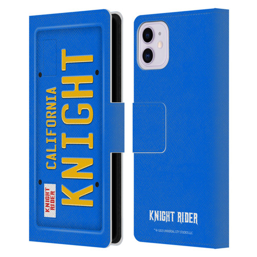 Knight Rider Graphics Plate Number Leather Book Wallet Case Cover For Apple iPhone 11