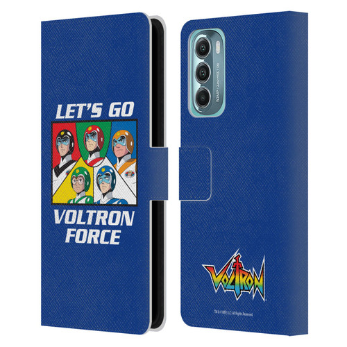 Voltron Graphics Go Voltron Force Leather Book Wallet Case Cover For Motorola Moto G Stylus 5G (2022)