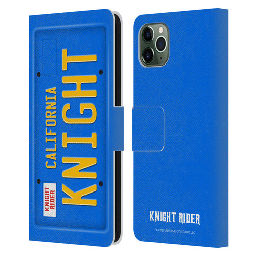 Knight Rider Graphics Plate Number Leather Book Wallet Case Cover For Apple iPhone 11 Pro Max