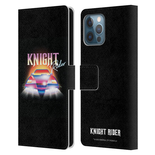 Knight Rider Graphics Kitt 80's Neon Leather Book Wallet Case Cover For Apple iPhone 12 Pro Max
