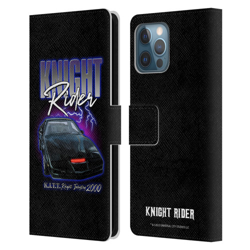 Knight Rider Graphics Kitt 2000 Leather Book Wallet Case Cover For Apple iPhone 12 Pro Max