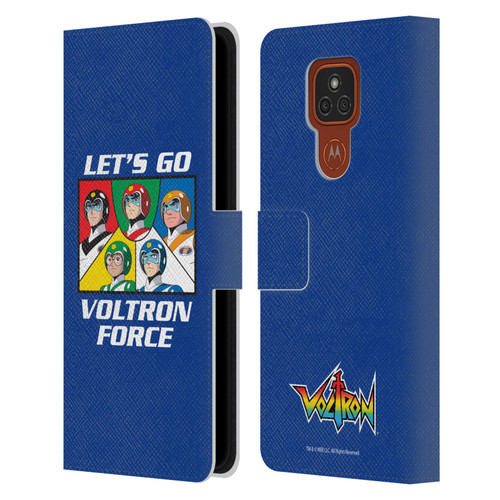 Voltron Graphics Go Voltron Force Leather Book Wallet Case Cover For Motorola Moto E7 Plus