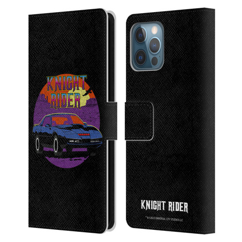 Knight Rider Graphics Kitt Vintage Leather Book Wallet Case Cover For Apple iPhone 12 Pro Max