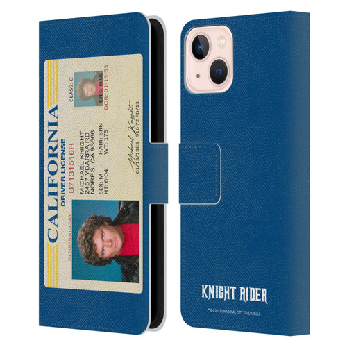 Knight Rider Graphics Driver's License Leather Book Wallet Case Cover For Apple iPhone 13