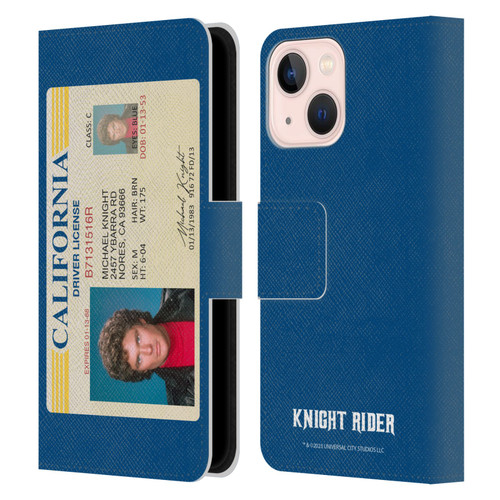 Knight Rider Graphics Driver's License Leather Book Wallet Case Cover For Apple iPhone 13 Mini