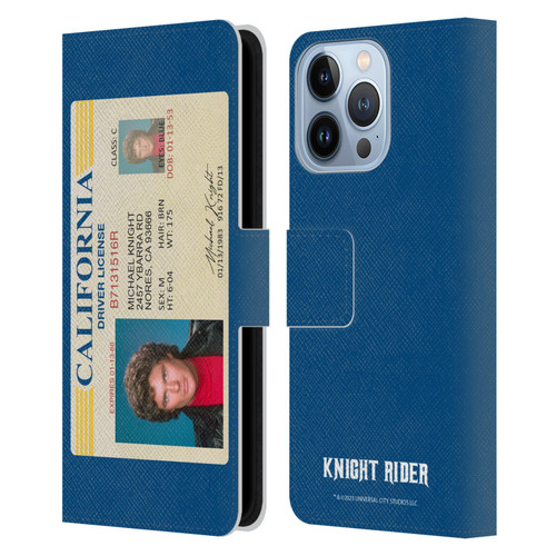 Knight Rider Graphics Driver's License Leather Book Wallet Case Cover For Apple iPhone 13 Pro