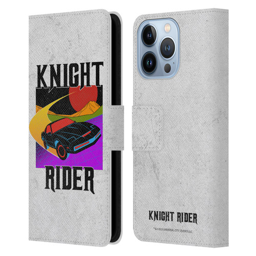 Knight Rider Graphics Kitt Speed Leather Book Wallet Case Cover For Apple iPhone 13 Pro