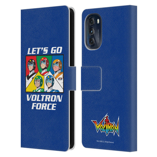 Voltron Graphics Go Voltron Force Leather Book Wallet Case Cover For Motorola Moto G (2022)