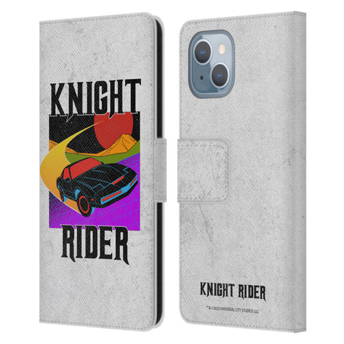Knight Rider Graphics Kitt Speed Leather Book Wallet Case Cover For Apple iPhone 14