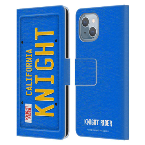 Knight Rider Graphics Plate Number Leather Book Wallet Case Cover For Apple iPhone 14