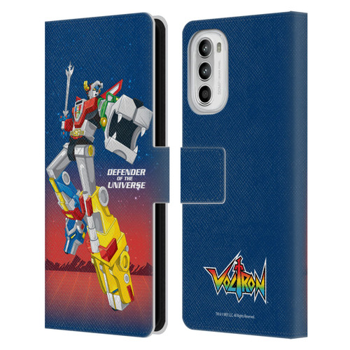 Voltron Graphics Defender Of Universe Gradient Leather Book Wallet Case Cover For Motorola Moto G52
