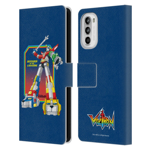 Voltron Graphics Defender Of Universe Plain Leather Book Wallet Case Cover For Motorola Moto G52