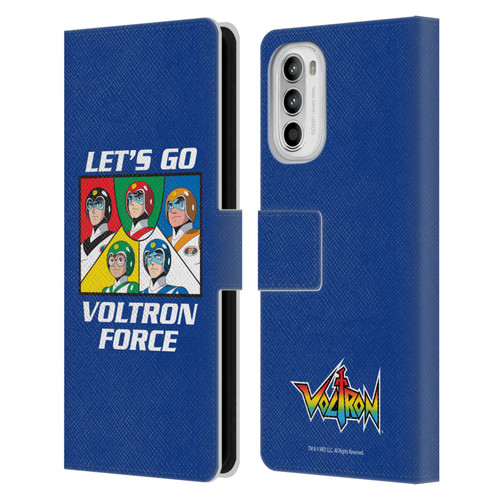 Voltron Graphics Go Voltron Force Leather Book Wallet Case Cover For Motorola Moto G52