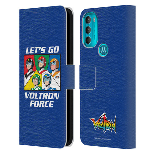 Voltron Graphics Go Voltron Force Leather Book Wallet Case Cover For Motorola Moto G71 5G