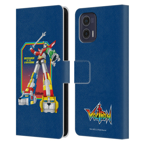 Voltron Graphics Defender Of Universe Plain Leather Book Wallet Case Cover For Motorola Moto G73 5G