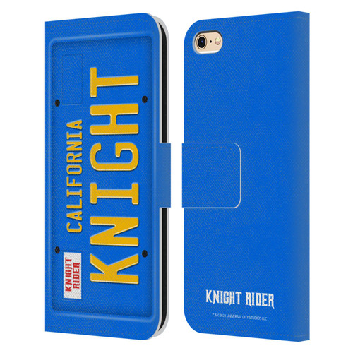 Knight Rider Graphics Plate Number Leather Book Wallet Case Cover For Apple iPhone 6 / iPhone 6s