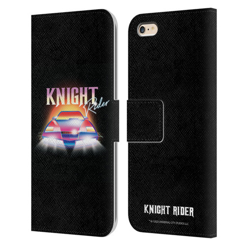 Knight Rider Graphics Kitt 80's Neon Leather Book Wallet Case Cover For Apple iPhone 6 Plus / iPhone 6s Plus