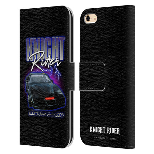 Knight Rider Graphics Kitt 2000 Leather Book Wallet Case Cover For Apple iPhone 6 / iPhone 6s