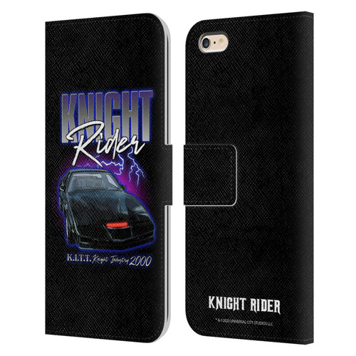 Knight Rider Graphics Kitt 2000 Leather Book Wallet Case Cover For Apple iPhone 6 Plus / iPhone 6s Plus