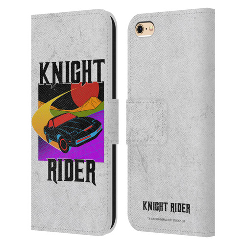 Knight Rider Graphics Kitt Speed Leather Book Wallet Case Cover For Apple iPhone 6 / iPhone 6s