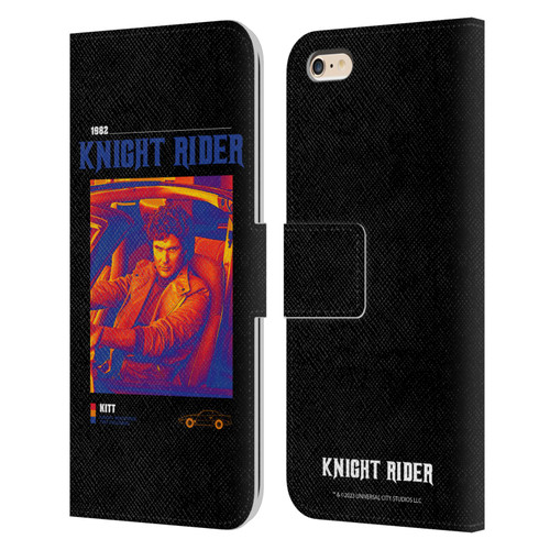 Knight Rider Graphics Michael Knight Driving Leather Book Wallet Case Cover For Apple iPhone 6 Plus / iPhone 6s Plus