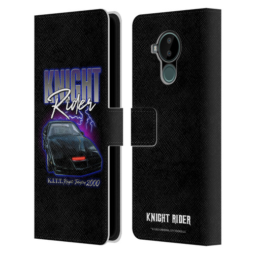 Knight Rider Graphics Kitt 2000 Leather Book Wallet Case Cover For Nokia C30