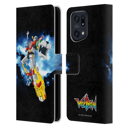 Voltron Graphics Galaxy Nebula Robot Leather Book Wallet Case Cover For OPPO Find X5 Pro