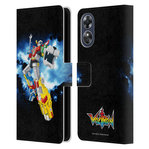 Voltron Graphics Galaxy Nebula Robot Leather Book Wallet Case Cover For OPPO A17