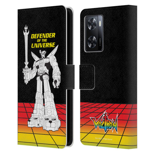 Voltron Graphics Defender Universe Retro Leather Book Wallet Case Cover For OPPO A57s