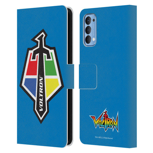 Voltron Graphics Badge Logo Leather Book Wallet Case Cover For OPPO Reno 4 5G