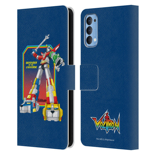 Voltron Graphics Defender Of Universe Plain Leather Book Wallet Case Cover For OPPO Reno 4 5G