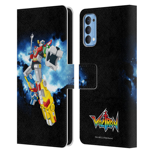 Voltron Graphics Galaxy Nebula Robot Leather Book Wallet Case Cover For OPPO Reno 4 5G