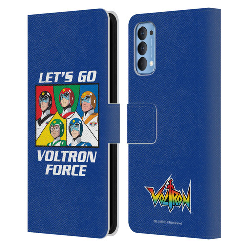 Voltron Graphics Go Voltron Force Leather Book Wallet Case Cover For OPPO Reno 4 5G