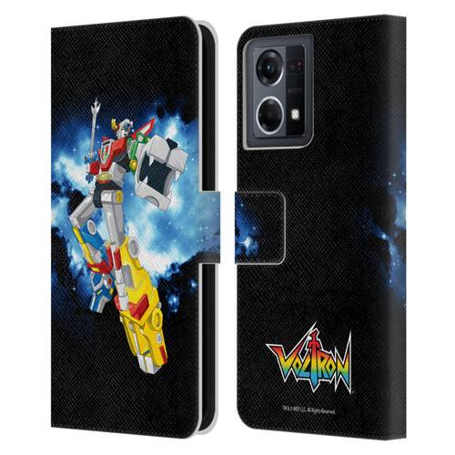 Voltron Graphics Galaxy Nebula Robot Leather Book Wallet Case Cover For OPPO Reno8 4G