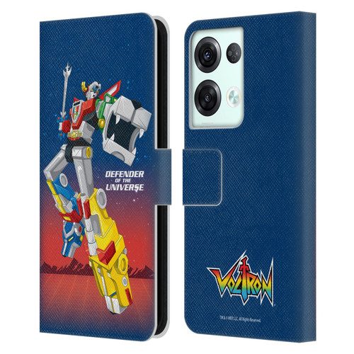 Voltron Graphics Defender Of Universe Gradient Leather Book Wallet Case Cover For OPPO Reno8 Pro