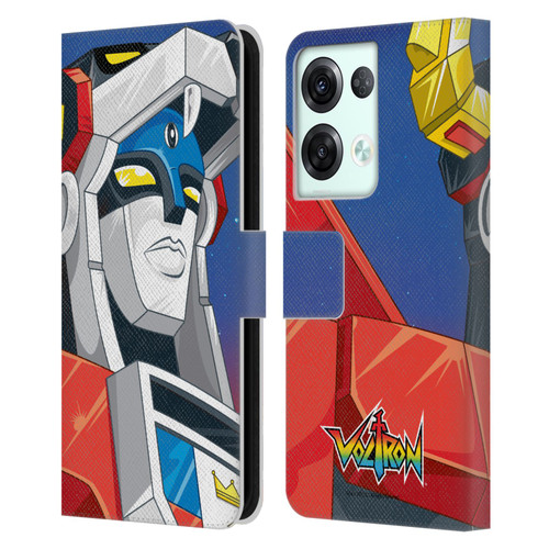 Voltron Graphics Head Leather Book Wallet Case Cover For OPPO Reno8 Pro