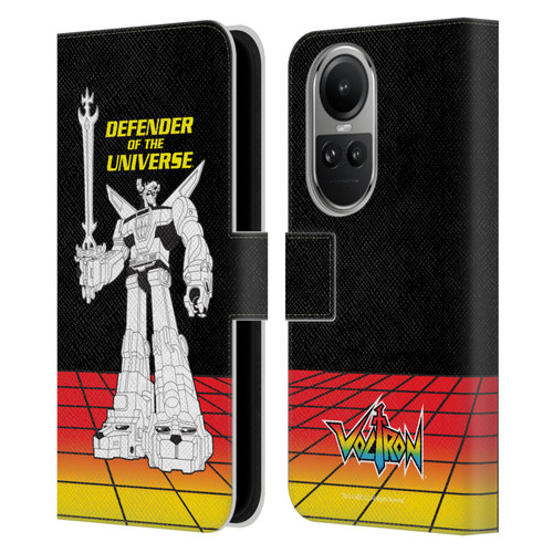 Voltron Graphics Defender Universe Retro Leather Book Wallet Case Cover For OPPO Reno10 5G / Reno10 Pro 5G