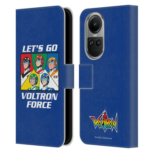 Voltron Graphics Go Voltron Force Leather Book Wallet Case Cover For OPPO Reno10 5G / Reno10 Pro 5G