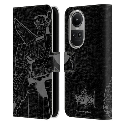 Voltron Graphics Oversized Black Robot Leather Book Wallet Case Cover For OPPO Reno10 5G / Reno10 Pro 5G