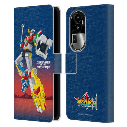 Voltron Graphics Defender Of Universe Gradient Leather Book Wallet Case Cover For OPPO Reno10 Pro+