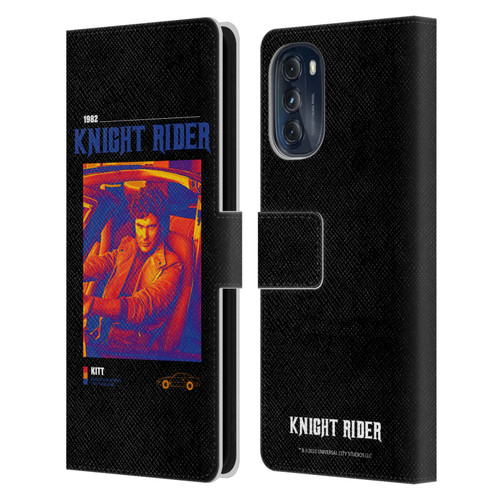 Knight Rider Graphics Michael Knight Driving Leather Book Wallet Case Cover For Motorola Moto G (2022)