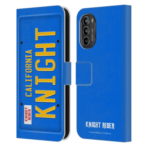 Knight Rider Graphics Plate Number Leather Book Wallet Case Cover For Motorola Moto G82 5G