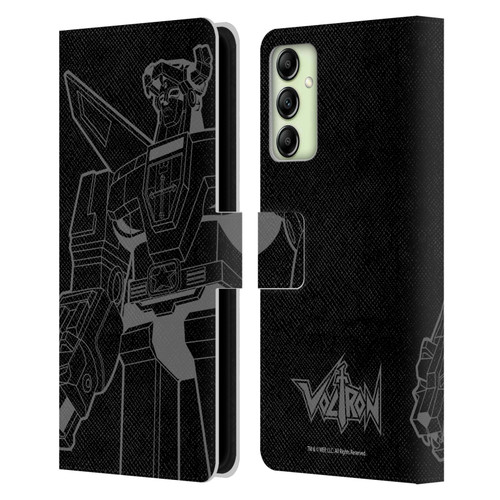 Voltron Graphics Oversized Black Robot Leather Book Wallet Case Cover For Samsung Galaxy A14 5G