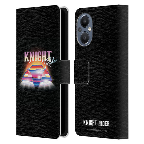 Knight Rider Graphics Kitt 80's Neon Leather Book Wallet Case Cover For OnePlus Nord N20 5G