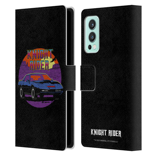 Knight Rider Graphics Kitt Vintage Leather Book Wallet Case Cover For OnePlus Nord 2 5G