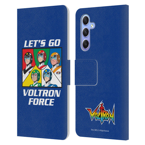 Voltron Graphics Go Voltron Force Leather Book Wallet Case Cover For Samsung Galaxy A34 5G