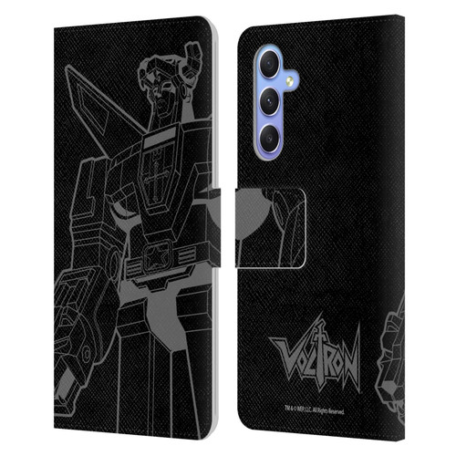 Voltron Graphics Oversized Black Robot Leather Book Wallet Case Cover For Samsung Galaxy A34 5G